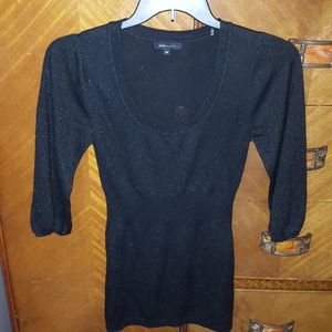 BCBGMaxAzria scoopneck tapered elastic waist tunic